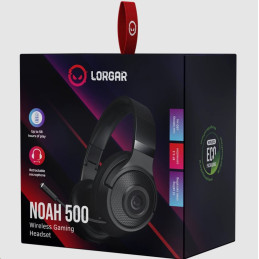 LORGAR herní headset Noah 500, BT 5.3, až 58 hodin černý