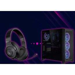 LORGAR herní headset Noah 500, BT 5.3, až 58 hodin černý