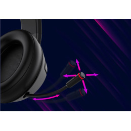 LORGAR herní headset Noah 500, BT 5.3, až 58 hodin černý