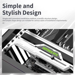 1stCOOL GPU Holder - držiak VGA kovový nastaviteľný biely