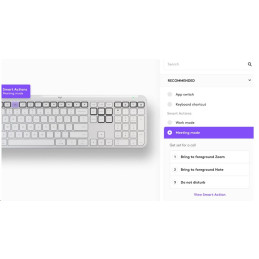 Logitech Wireless Keyboard SLIM K950 - WHITE - US INT'L 2.4GHz/BT