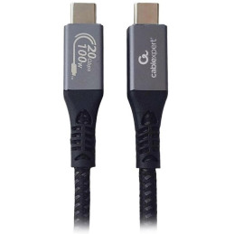 Gembird kábel USB-C (M) na USB-C (M), prémiový, USB 3.2 Gen, 100W, 20 GBps, 1.5 m, čierny