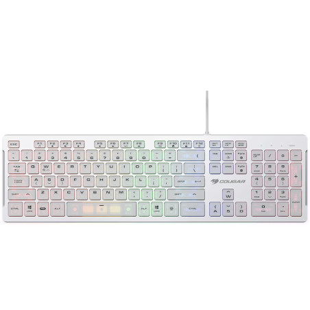 COUGAR herní klávesnice VANTAR S RGB White, Ultra Slim Thickness, Anti-Ghosting