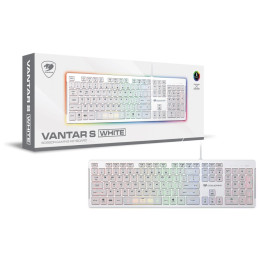 COUGAR herní klávesnice VANTAR S RGB White, Ultra Slim Thickness, Anti-Ghosting