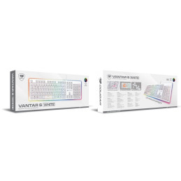 COUGAR herní klávesnice VANTAR S RGB White, Ultra Slim Thickness, Anti-Ghosting