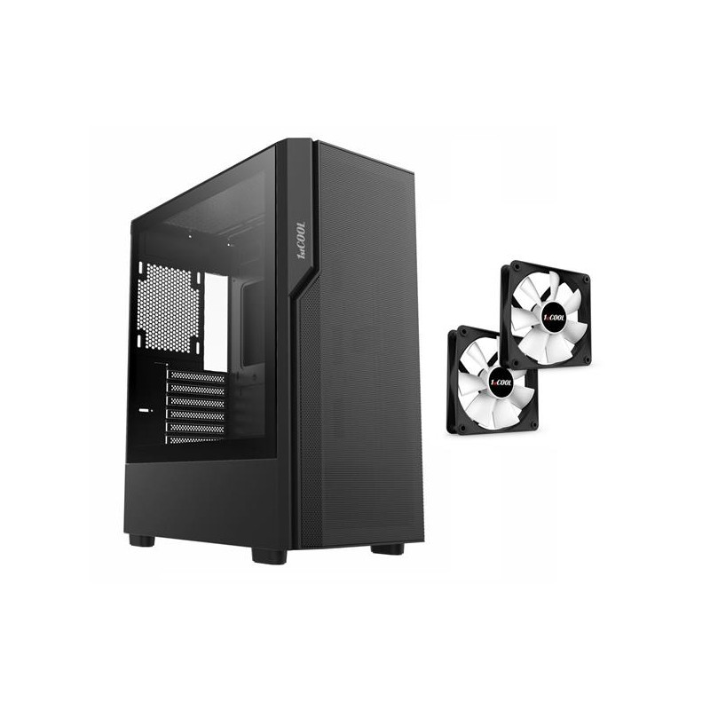 1stCOOL GAMER 5, skrinka ATX, USB3.0, USB-C, 2x fan, čierna