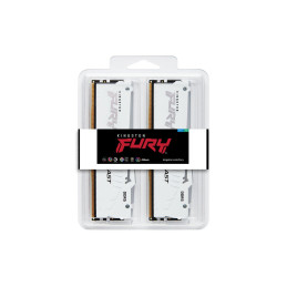 Kingston FURY Beast DDR5 64GB (Kit 2x32GB) 6000MT/s DIMM CL30 RGB EXPO White
