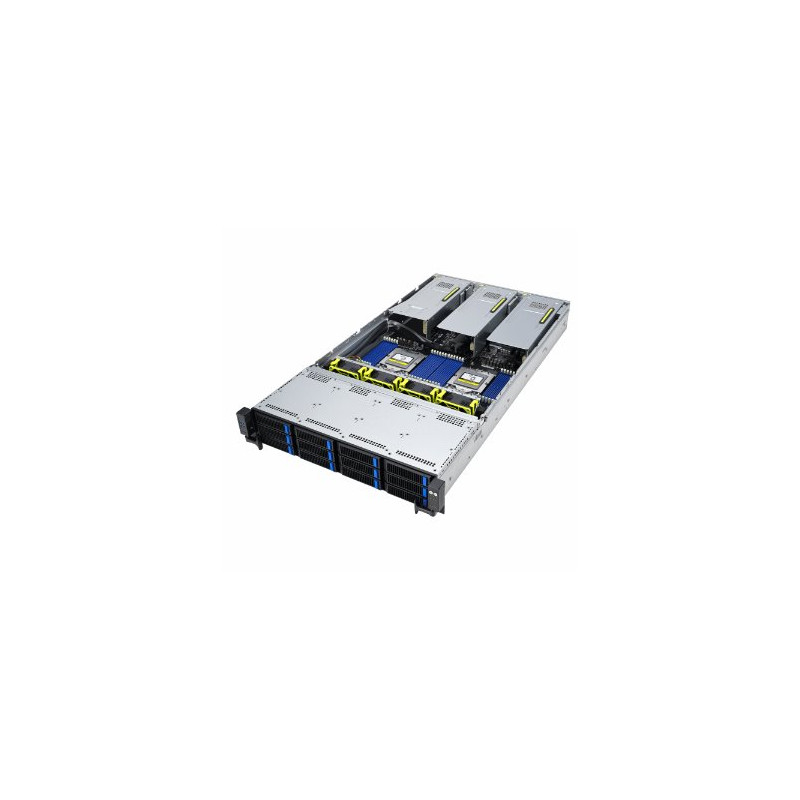ASUS 2U server 2x SP5, 24x DDR5 ECC R, 24x 2,5NVMe/8xSATA/SAS, 2x 10Gb LAN, 2x 2600Wt, IPMI GPU