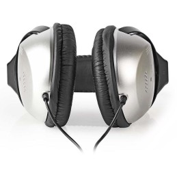 NEDIS kabelová sluchátka/ na uši/ ovládání hlasitosti/ kabel 2,70 m/ černo-stříbrné