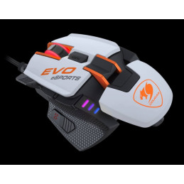 COUGAR herní myš drátová 700M Evo eSPORTS, optical, RGB, PMW-3389, 16000 DPI, white