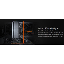 COUGAR chlazení FORZA 50 CPU Air Cooling 50x135x155mm HDB