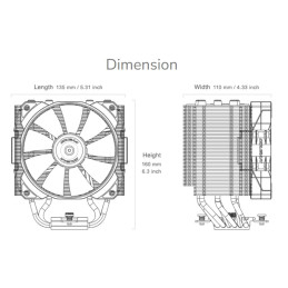COUGAR chlazení FORZA 85 CPU Air Cooling 85x135x160mm HDB