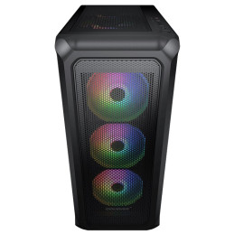 COUGAR PC skříň ARCHON 2 Mesh RGB Black Mid Tower Mesh Front Panel 3 x ARGB Fans 3mm TG Left Panel