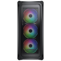 COUGAR PC skříň ARCHON 2 Mesh RGB Black Mid Tower Mesh Front Panel 3 x ARGB Fans 3mm TG Left Panel
