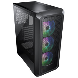 COUGAR PC skříň ARCHON 2 Mesh RGB Black Mid Tower Mesh Front Panel 3 x ARGB Fans 3mm TG Left Panel