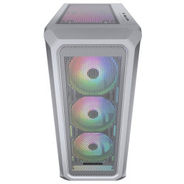 COUGAR PC skříň ARCHON 2 Mesh RGB White Mid Tower Mesh Front Panel 3 x ARGB Fans 3mm TG Left Panel