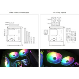 COUGAR PC skříň ARCHON 2 Mesh RGB White Mid Tower Mesh Front Panel 3 x ARGB Fans 3mm TG Left Panel