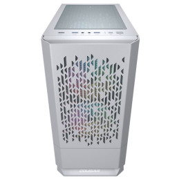 COUGAR PC skříň MG140 Air RGB White Mini Tower Air Vents Front Panel 3 x ARGB Fans 4mm TG Left Panel