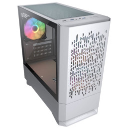 COUGAR PC skříň MG140 Air RGB White Mini Tower Air Vents Front Panel 3 x ARGB Fans 4mm TG Left Panel