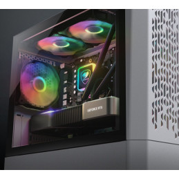 COUGAR PC skříň MG140 Air RGB White Mini Tower Air Vents Front Panel 3 x ARGB Fans 4mm TG Left Panel