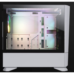COUGAR PC skříň MG140 Air RGB White Mini Tower Air Vents Front Panel 3 x ARGB Fans 4mm TG Left Panel