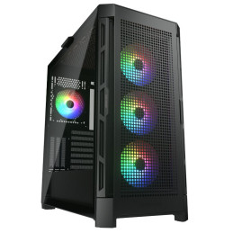 COUGAR PC skříň DUOFACE Pro RGB Black Mid Tower TG & Airflow Front Panel 4 x ARGB Fans TG Left Panel
