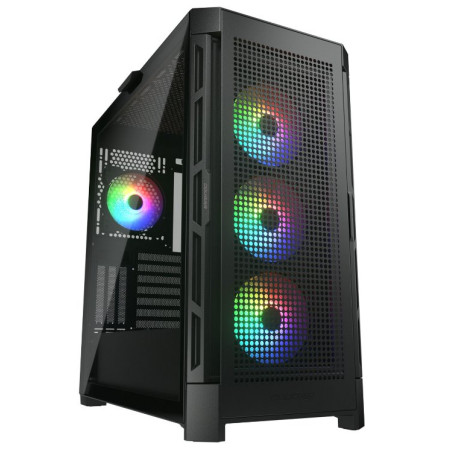 COUGAR PC skříň DUOFACE Pro RGB Black Mid Tower TG & Airflow Front Panel 4 x ARGB Fans TG Left Panel