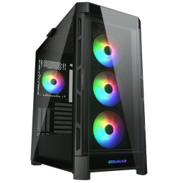COUGAR PC skříň DUOFACE Pro RGB Black Mid Tower TG & Airflow Front Panel 4 x ARGB Fans TG Left Panel