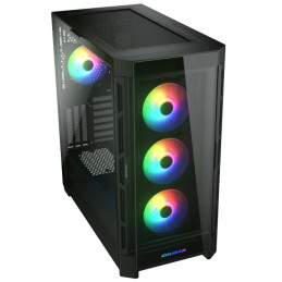 COUGAR PC skříň DUOFACE Pro RGB Black Mid Tower TG & Airflow Front Panel 4 x ARGB Fans TG Left Panel