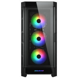 COUGAR PC skříň DUOFACE Pro RGB Black Mid Tower TG & Airflow Front Panel 4 x ARGB Fans TG Left Panel