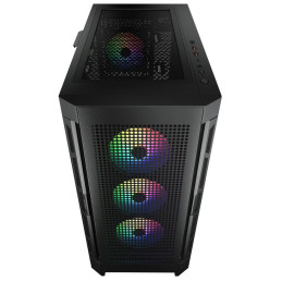 COUGAR PC skříň DUOFACE Pro RGB Black Mid Tower TG & Airflow Front Panel 4 x ARGB Fans TG Left Panel