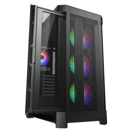 COUGAR PC skříň DUOFACE Pro RGB Black Mid Tower TG & Airflow Front Panel 4 x ARGB Fans TG Left Panel