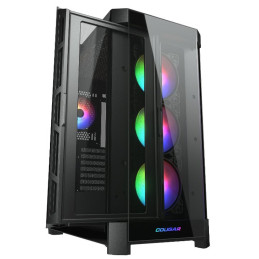 COUGAR PC skříň DUOFACE Pro RGB Black Mid Tower TG & Airflow Front Panel 4 x ARGB Fans TG Left Panel