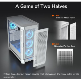 COUGAR PC skříň DUOFACE Pro RGB Black Mid Tower TG & Airflow Front Panel 4 x ARGB Fans TG Left Panel
