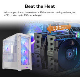 COUGAR PC skříň DUOFACE Pro RGB Black Mid Tower TG & Airflow Front Panel 4 x ARGB Fans TG Left Panel