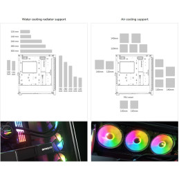 COUGAR PC skříň DUOFACE Pro RGB Black Mid Tower TG & Airflow Front Panel 4 x ARGB Fans TG Left Panel