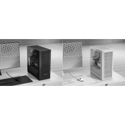 COUGAR PC skříň MX330-G Pro White Mid Tower Mesh Front Panel 1 x 120mm Fan TG Left Panel