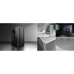 COUGAR PC skříň MX330-G Pro White Mid Tower Mesh Front Panel 1 x 120mm Fan TG Left Panel