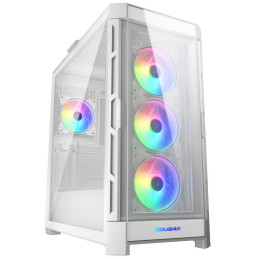 COUGAR PC skříň DUOFACE Pro RGB White Mid Tower TG & Airflow Front Panel 4 x ARGB Fans TG Left Panel