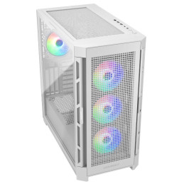 COUGAR PC skříň DUOFACE Pro RGB White Mid Tower TG & Airflow Front Panel 4 x ARGB Fans TG Left Panel