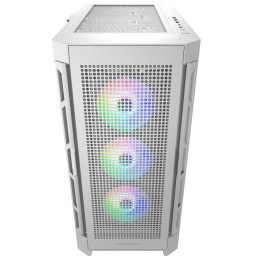 COUGAR PC skříň DUOFACE Pro RGB White Mid Tower TG & Airflow Front Panel 4 x ARGB Fans TG Left Panel