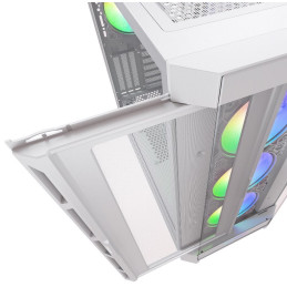 COUGAR PC skříň DUOFACE Pro RGB White Mid Tower TG & Airflow Front Panel 4 x ARGB Fans TG Left Panel