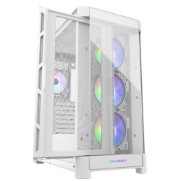 COUGAR PC skříň DUOFACE Pro RGB White Mid Tower TG & Airflow Front Panel 4 x ARGB Fans TG Left Panel