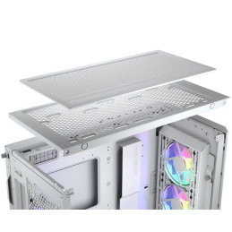 COUGAR PC skříň DUOFACE Pro RGB White Mid Tower TG & Airflow Front Panel 4 x ARGB Fans TG Left Panel