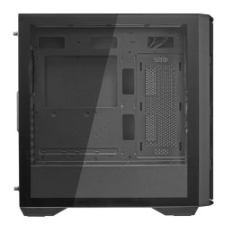 COUGAR PC skříň UNIFACE Black Mid Tower Mesh Front Panel 2 x ARGB Fans TG Left Panel