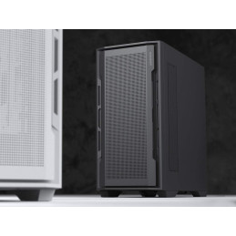COUGAR PC skříň UNIFACE Black Mid Tower Mesh Front Panel 2 x ARGB Fans TG Left Panel
