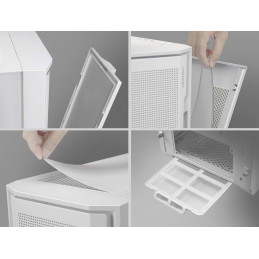 COUGAR PC skříň UNIFACE Black Mid Tower Mesh Front Panel 2 x ARGB Fans TG Left Panel