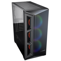 COUGAR PC skříň DARK BLADER X5 Black Mid Tower Plastic with Mesh Front Panel 1 x ARGB Fan 4mm TG Left Panel