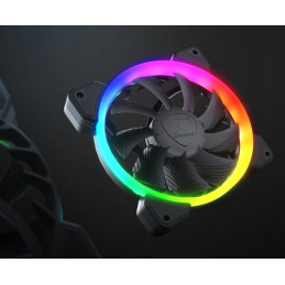 COUGAR PC skříň DARK BLADER X5 Black Mid Tower Plastic with Mesh Front Panel 1 x ARGB Fan 4mm TG Left Panel