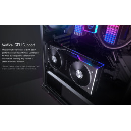 COUGAR PC skříň DARK BLADER X5 Black Mid Tower Plastic with Mesh Front Panel 1 x ARGB Fan 4mm TG Left Panel